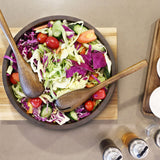 Miusco Wooden Salad Bowl and Tongs Set