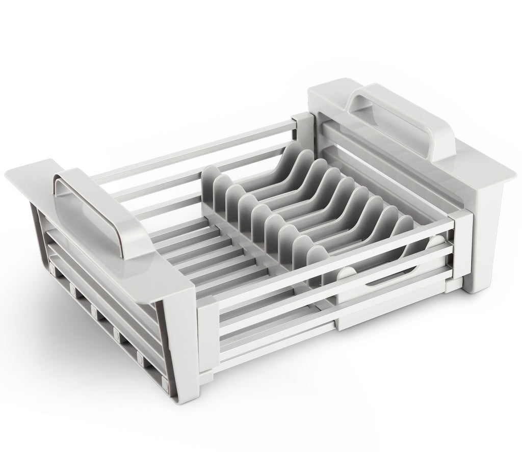 Expandable Dish Drainer Drying Rack, Aluminum and Medium