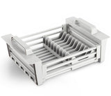 Expandable Dish Drainer Drying Rack, Aluminum and Medium - Miusco